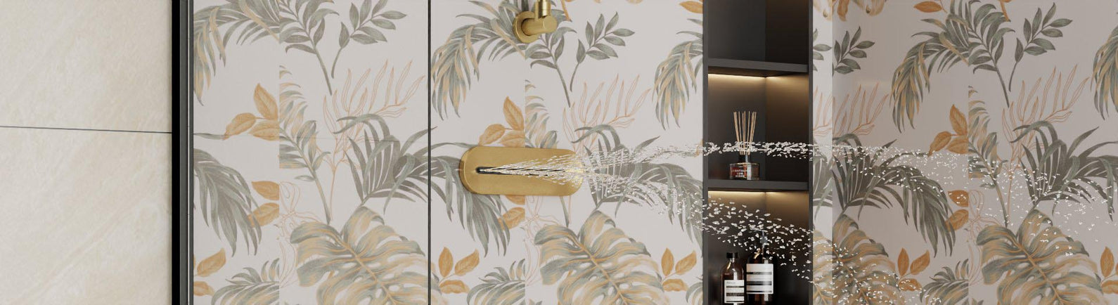 Wall body jet spraying a horizontal stream