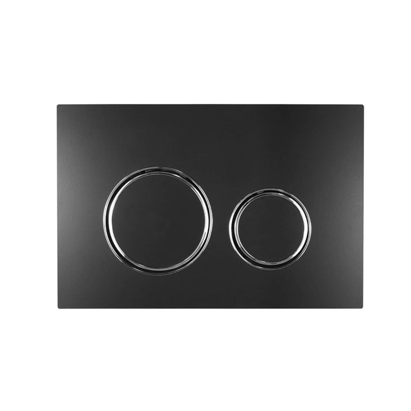 Geberit Sigma21MB Toilet Button Matte Black Plate Chrome Trim for Concealed Cistern 115.884.00.1