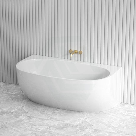 1490/1700mm Ethen Bathtub Back To Wall Gloss White No Overflow Bathtubs