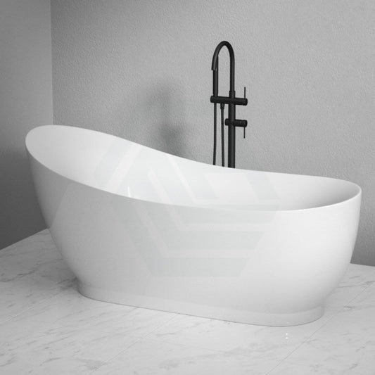 1500/1700mm Bella Oval Gloss White Freestanding Bathtub
