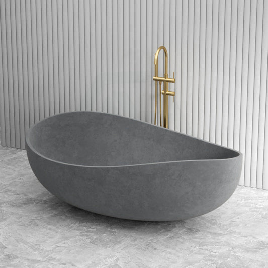 1600Mm Freestanding Bathtub Concrete Grey Special Shape No Overflow Multi - Colour Bathtubs