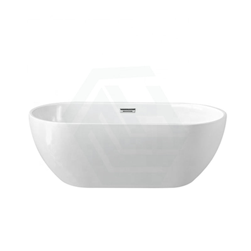 1700X800X580Mm Fanta Oval Bathtub Freestanding Acrylic Gloss White Overflow