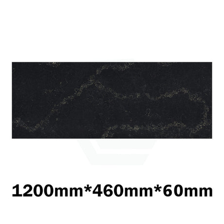 20Mm/40Mm/60Mm Thick Gloss Black Swan Stone Top For Above Counter Basins 450-1800Mm 1200Mm X 460Mm