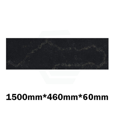20Mm/40Mm/60Mm Thick Gloss Black Swan Stone Top For Above Counter Basins 450-1800Mm 1500Mm X 460Mm