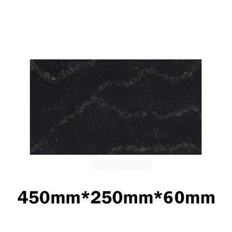 20Mm/40Mm/60Mm Thick Gloss Black Swan Stone Top For Above Counter Basins 450-1800Mm 450Mm X 250Mm