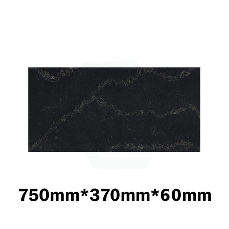 20Mm/40Mm/60Mm Thick Gloss Black Swan Stone Top For Above Counter Basins 450-1800Mm 750Mm X 370Mm
