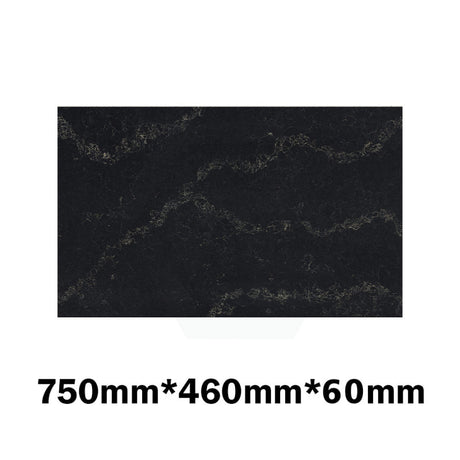 20Mm/40Mm/60Mm Thick Gloss Black Swan Stone Top For Above Counter Basins 450-1800Mm 750Mm X 460Mm