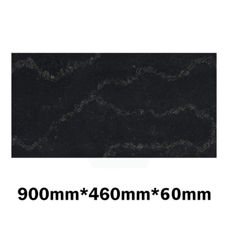 20Mm/40Mm/60Mm Thick Gloss Black Swan Stone Top For Above Counter Basins 450-1800Mm 900Mm X 460Mm
