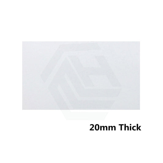 20Mm/40Mm Thick Gloss Silk White Stone Top For Above Counter Basins 450-1800Mm Vanity Tops