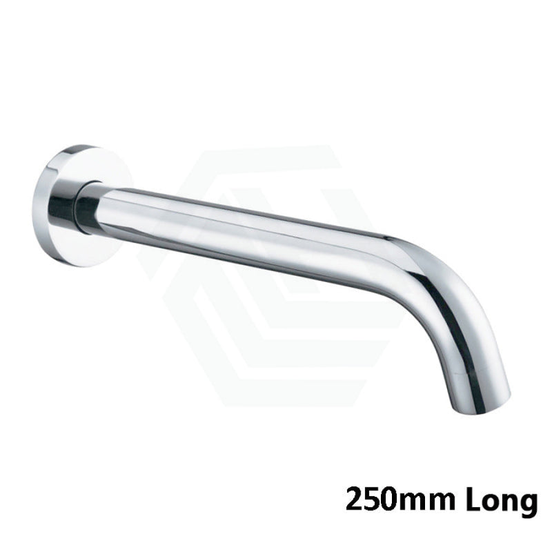 250Mm Euro Chrome Solid Brass Round Wall Spout For Bathroom Bathroom Products