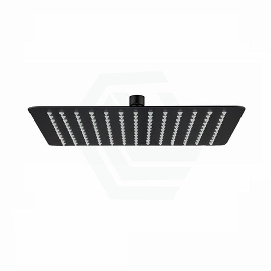 300Mm 12 Inch Stainless Steel 304 Black Surface Super-Slim Square Rainfall Shower Head