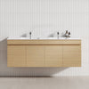4-Door 1500/1800Mm Wall Hung Bathroom Floating Vanity Double Bowls Multi-Colour Cabinet Only