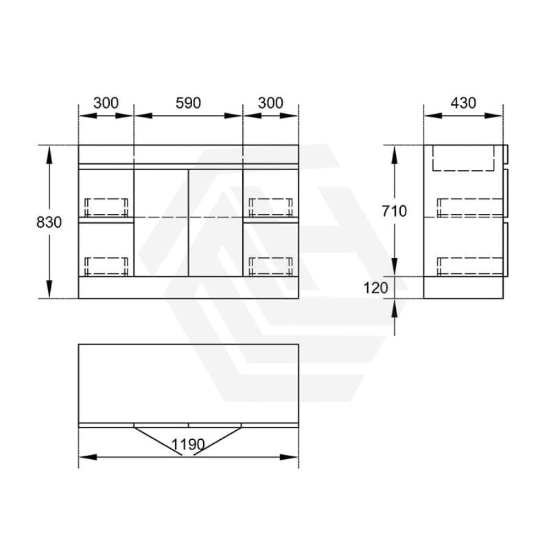 4-Drawer 2-Door 1200/1500/1800Mm Freestanding Bathroom Vanity Kickboard Single/Double Multi-Colour