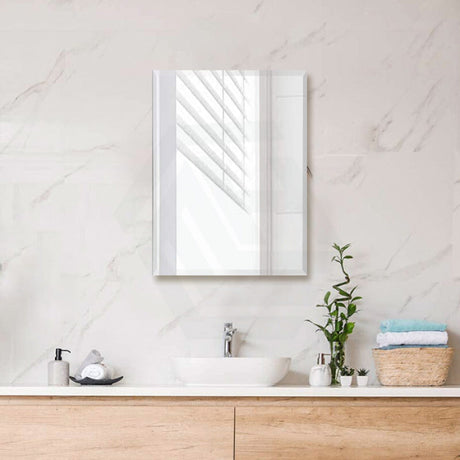 450/600/750/900/1200/1500mm Bathroom Mirror Bevel Edge Vertical Rectangle Square Wall Mounted
