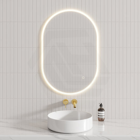 450/600Mm Led Mirror Oval Acrylic Touch Sensor Led Mirrors