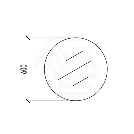 600/800mm Bathroom Mirror Pencil Edge Round Wall Mounted Frameless Mirrors