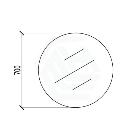 600/800mm Bathroom Mirror Pencil Edge Round Wall Mounted Frameless Mirrors