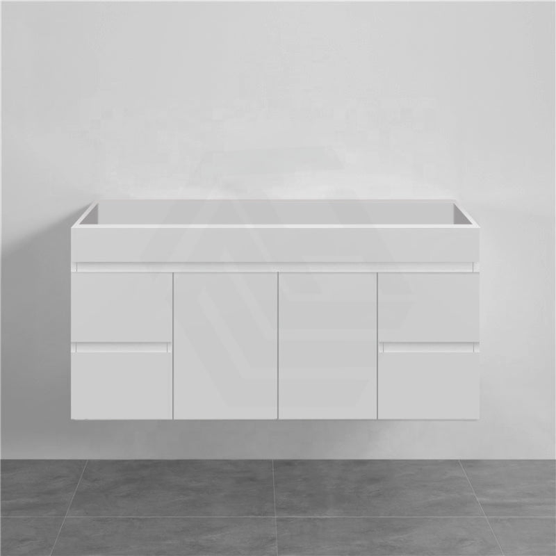 600-1500Mm Bathroom Premium Pvc Floating Vanity Wall Hung White Cabinet 1200Mm Single/Double Bowls