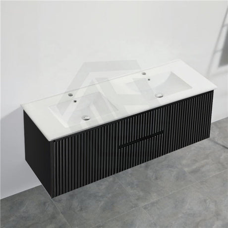 600-1500Mm Brindabella Wall Hung Bathroom Floating Vanity Matt Black Pvc Board Cabinet Only&Ceramic