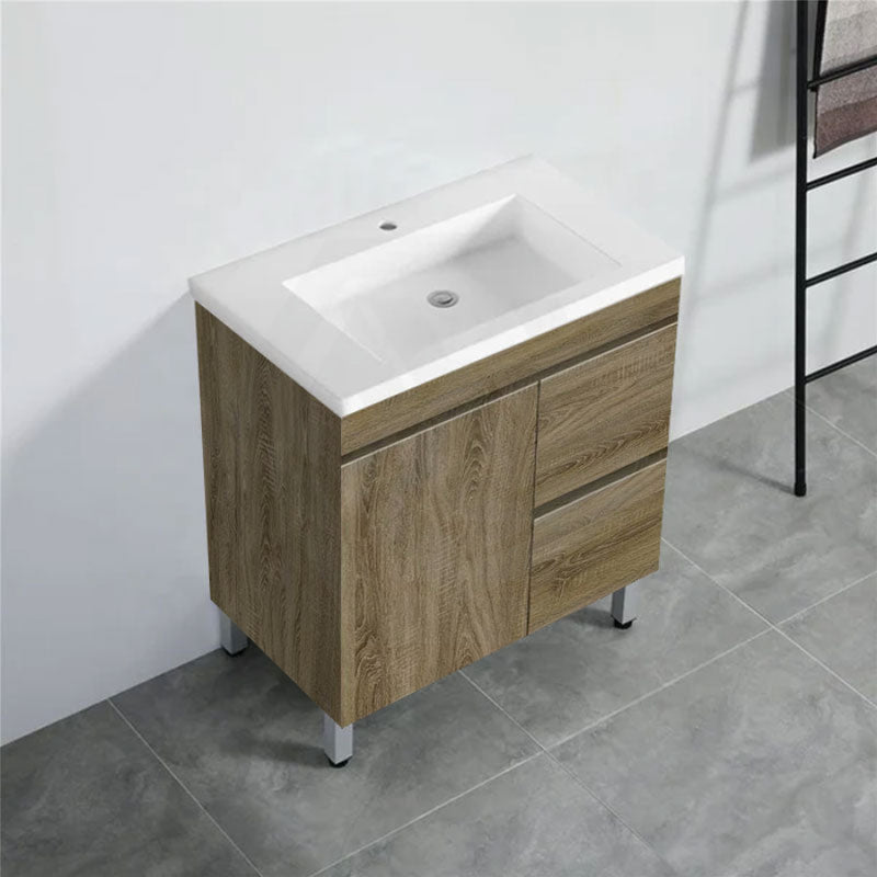 600-1500Mm Freestanding Bathroom Vanity Dark Oak Cabinet Only 750Mm(Right Drawers) / With Single