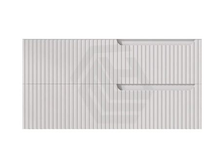 600-1500Mm Sersi Wall Hung Plywood Vanity Matt White Linear Surface Drawers Shelves Single Bowl