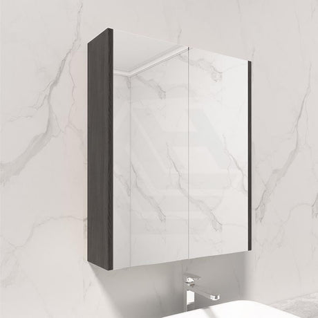 600/750/900/1200/1500mm Dark Grey Wood Grain Pvc Filmed Wall Hung Shaving Cabinet Cabinets