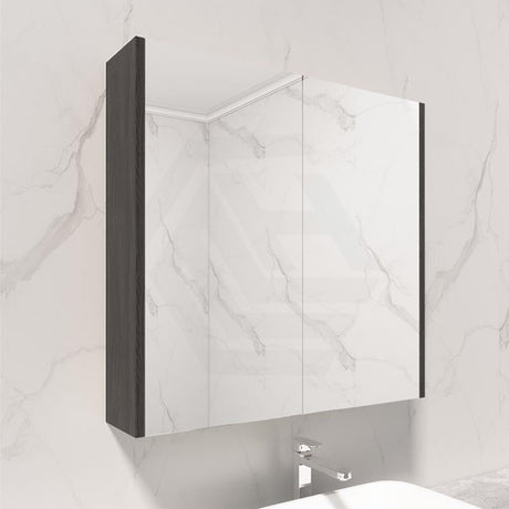 600/750/900/1200/1500mm Dark Grey Wood Grain Pvc Filmed Wall Hung Shaving Cabinet Cabinets
