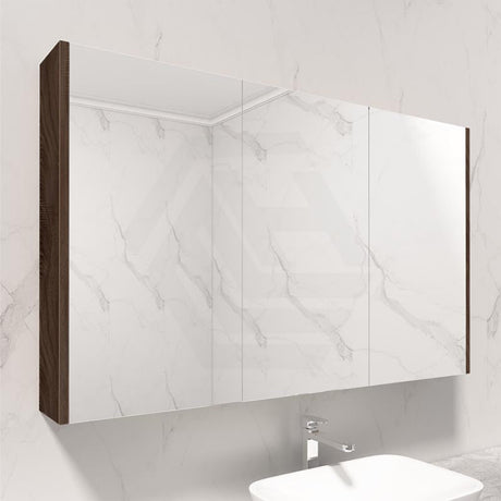 600/750/900/1200/1500mm Dark Oak Wood Grain Pvc Filmed Shaving Cabinet Wall Hung With Mirror 1200mm