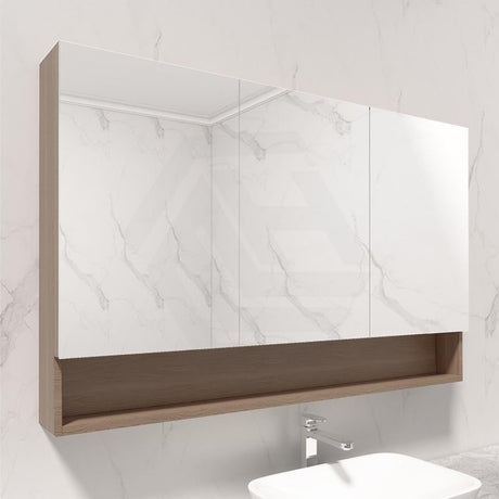 600/750/900/1200/1500mm Shaving Cabinet With Mirror Pvc Board Wall Hung Storage Stella Oak 1200mm