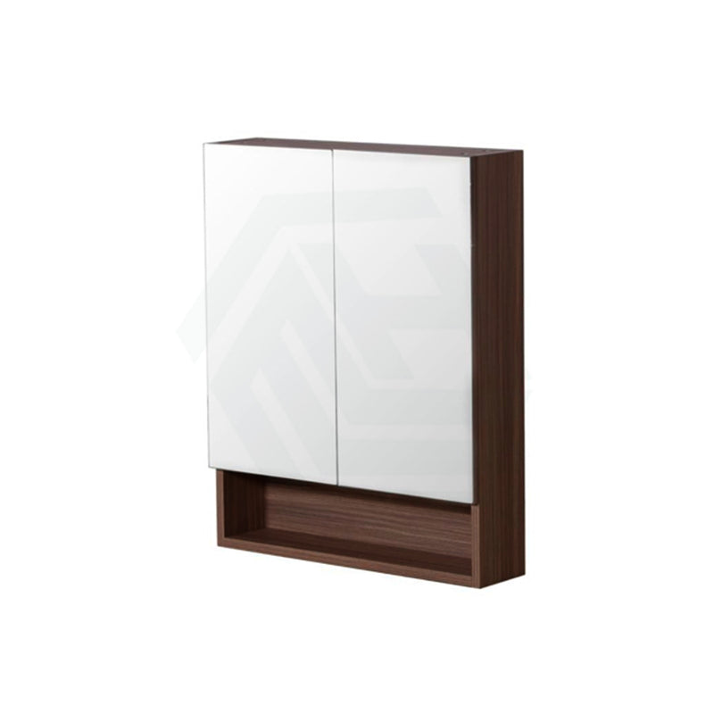 600/750/900/1200/1500Mm Shaving Cabinet With Mirror Pvc Board Wall Hung Storage Stella Walnut 600Mm