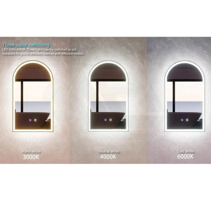 600/800mm Round Framed LED Mirror with Easy Hooks and Dimmer Variant Colour Available