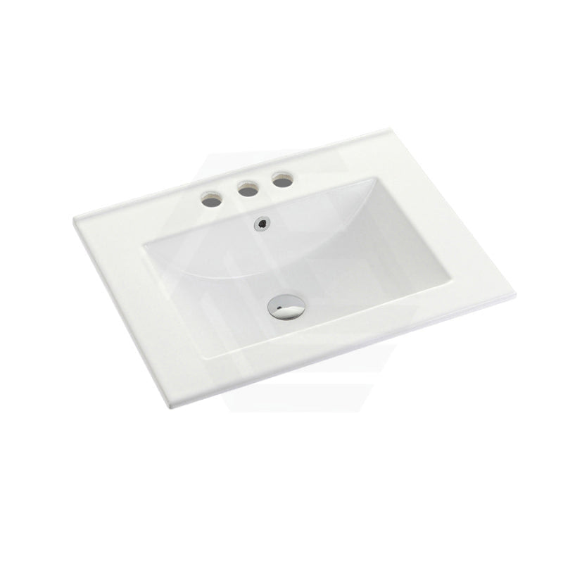610X465X175Mm Ceramic Top For Bathroom Vanity Single Bowl 1 Or 3 Tap Holes Available Gloss White