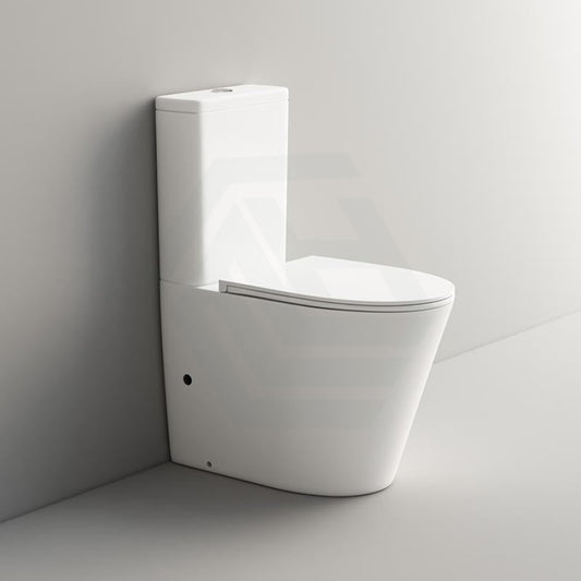 Pani 670X360X850Mm Bathroom Rimless Matt White Toilet Suite Comfort Height Back To Wall