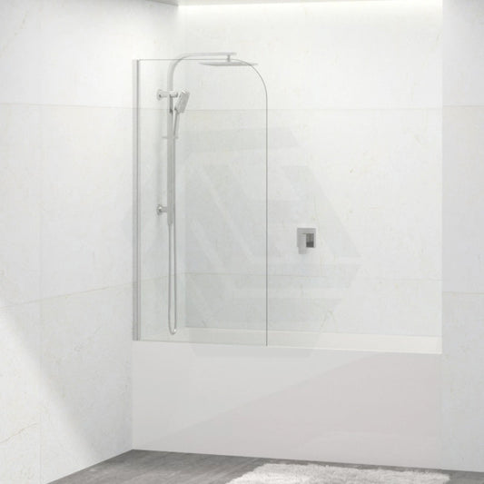 Bathtub Shower Screen Single Swing Panel Chrome