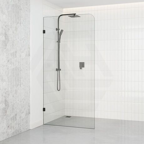 900/1000/1200X2000Mm Frameless Curved Corner Shower Screen Single Door Fixed Panel 10Mm Glass With