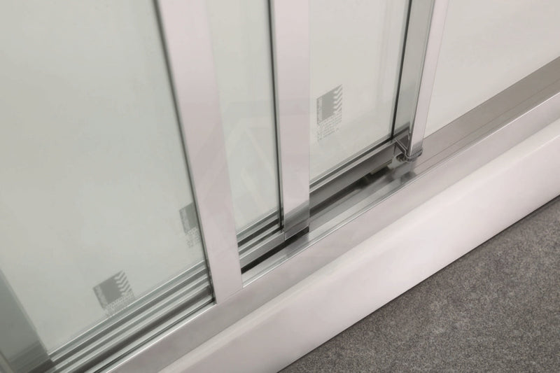 880-1030Mm Wall To Sliding Shower Screen Chrome Framed 3 Panels Doors 6Mm Glass