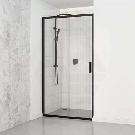 Shower Screen Semi-frameless Sliding Wall To Wall Black