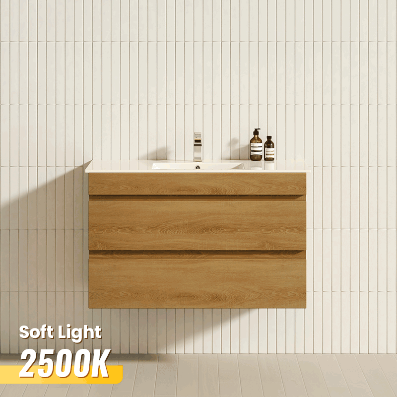 6001500mm Wall Hung Bathroom Vanity Light Timber MyHomeware