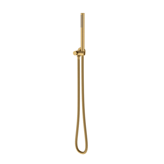 G#1(Gold) Round Brushed Gold Handheld Shower With Wall Bracket Set