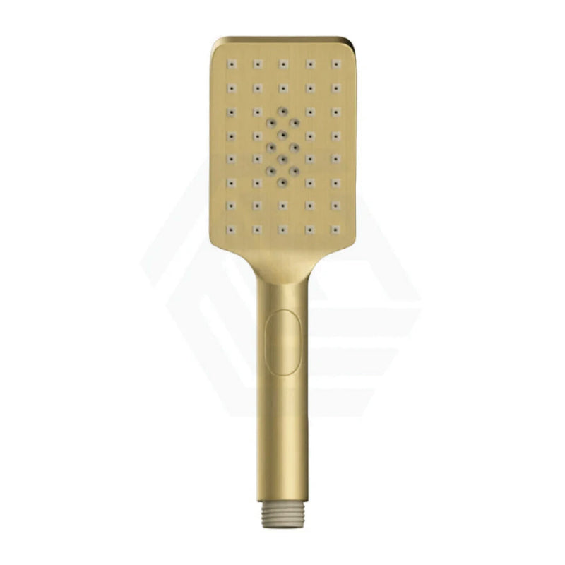 G#1(Gold) Norico Esperia Abs Square Brushed Gold 3 Functions Rainfall Hand Held Shower Head Only