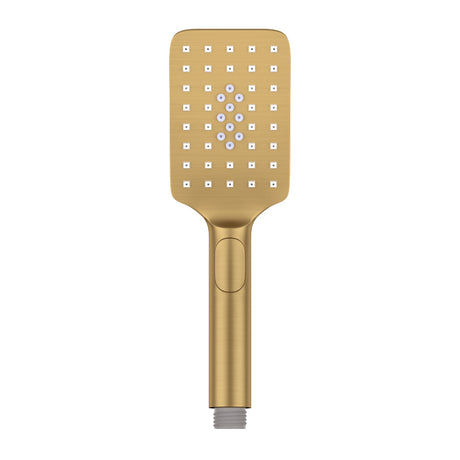 Norico Esperia Abs Square Brushed Yellow Gold 3 Functions Rainfall Hand Held Shower Head Only