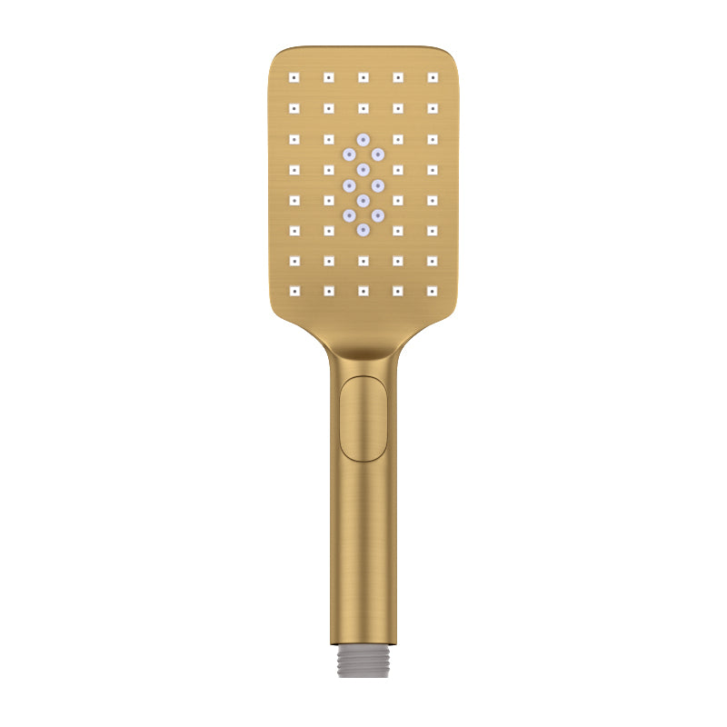 Norico Esperia Abs Square Brushed Yellow Gold 3 Functions Rainfall Hand Held Shower Head Only
