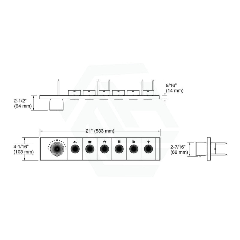 Kohler Chrome Anthem Recessed Mechanical Thermostatic Control 6 Outlets Trim Plate Only