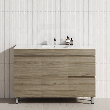 2-Drawer 2-Door 900/1200mm Bathroom Freestanding Leg Vanity Single Multi-Colour Cabinet Only