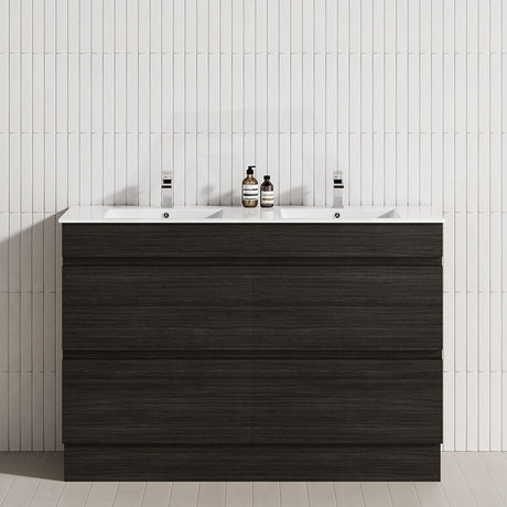 4-Drawer 1200/1500/1800mm Freestanding Bathroom Vanity Kickboard Single/Double Multi-Colour Cabinet Only