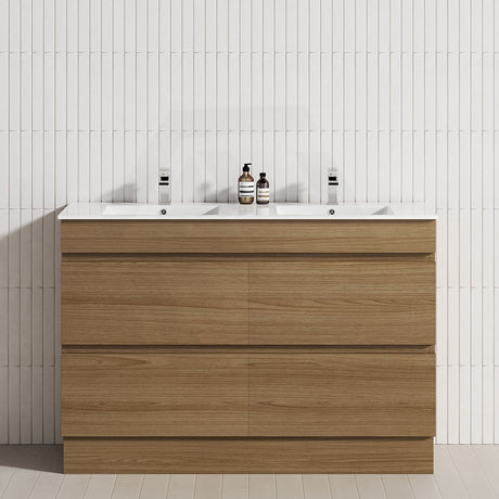 4-Drawer 1200/1500/1800mm Freestanding Bathroom Vanity Kickboard Single/Double Multi-Colour Cabinet Only