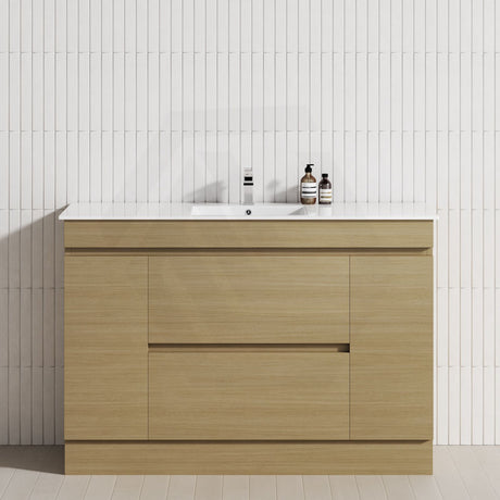 2-Door 2-Mid-Drawer 1200/1500/1800mm Freestanding Bathroom Vanity Kickboard Single/Double Multi-Colour Cabinet Only