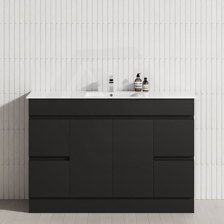 4-Drawer 2-Door 1200/1500/1800mm Freestanding Bathroom Vanity Kickboard Single/Double Multi-Colour Cabinet Only