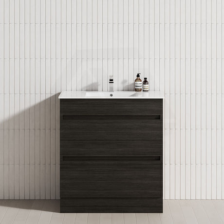 2-Drawer 600/750/900/1200mm Freestanding Bathroom Vanity Kickboard Single Multi-Colour Cabinet Only