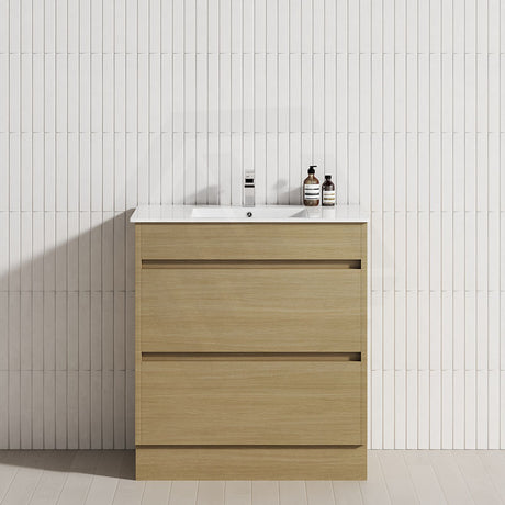 2-Drawer 600/750/900/1200mm Freestanding Bathroom Vanity Kickboard Single Multi-Colour Cabinet Only